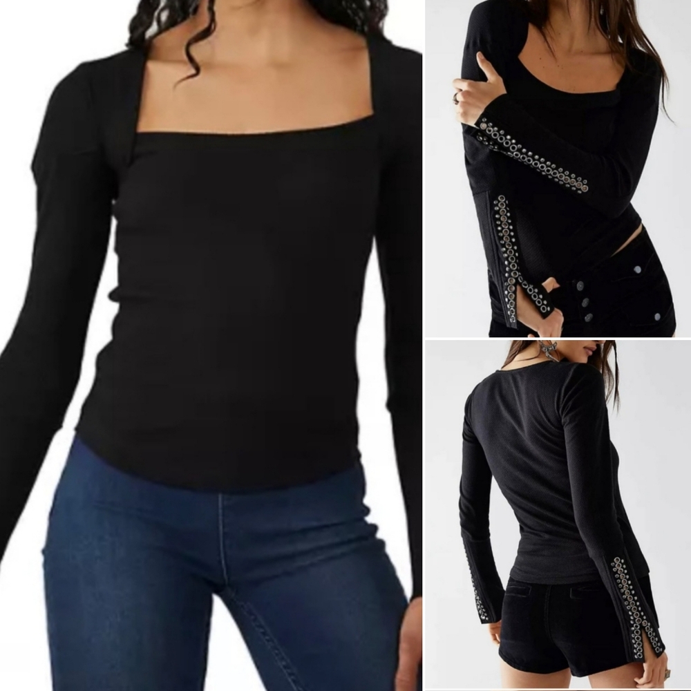 🆕️ Free People A Little Unruly Top in Black